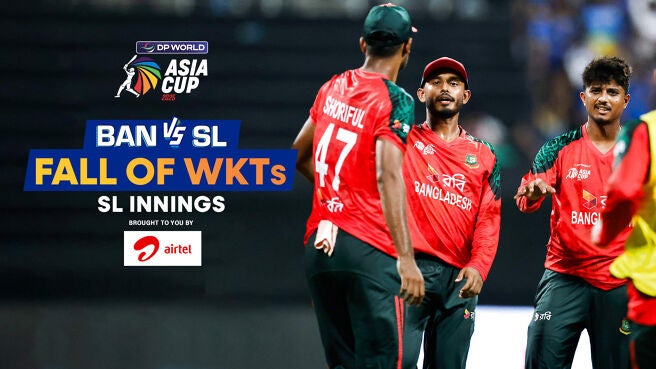 Fall of Wickets - Sri Lanka - 13 Sep 2025 on Sony LIV