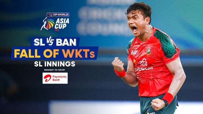 Fall of Wickets - Sri Lanka - 20 Sep 2025 on Sony LIV