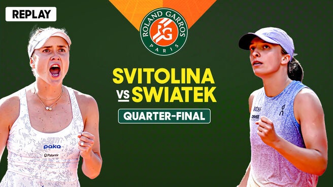 Full Match - Svitolina vs Swiatek - Quarter-final - 3 Jun 2025 on Sony LIV