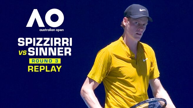 Spizzirri vs Sinner - Replay - 24 Jan 2026 on Sony LIV