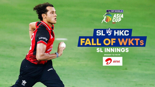 Fall of Wickets - Sri Lanka- 15 Sep 2025 on Sony LIV