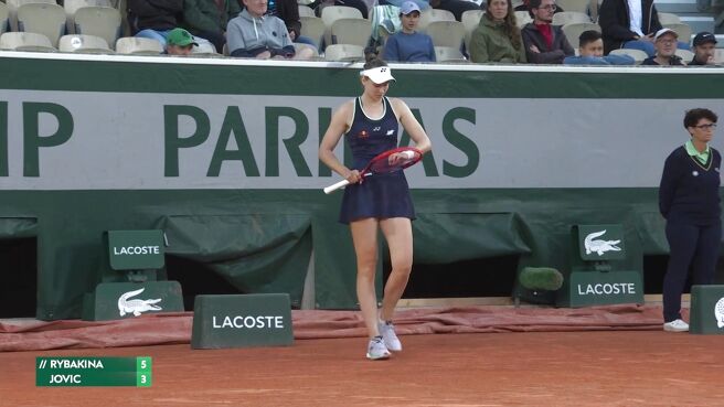 Break Point! Rybakina Breaks Again To Continue Her Domination In Set 1 on Sony LIV