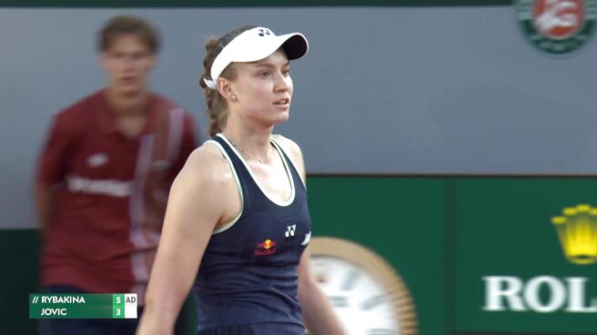 Set Point! Rybakina Claims The Opening Set Against Jovic on Sony LIV