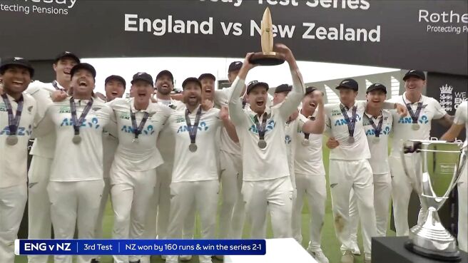 New Zealand Celebrate A Historic Series Win In England on Sony LIV