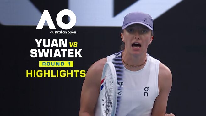 Yuan vs Swiatek - Round 1 - Highlights - 19 Jan 2026 on Sony LIV