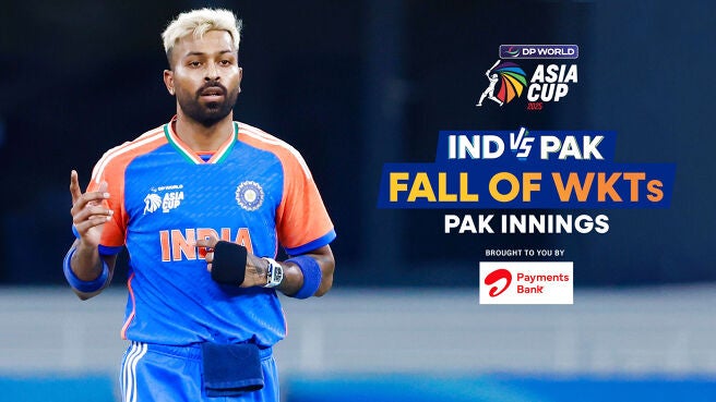 Fall of Wickets - Pakistan - 21 Sep 2025 on Sony LIV