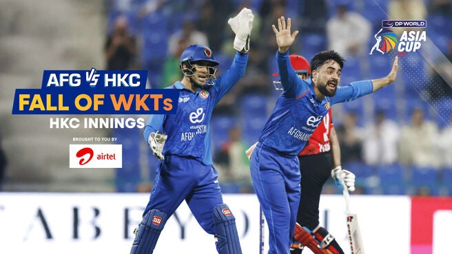 Fall of Wickets - Hong Kong, China - 9 Sep 2025 on Sony LIV