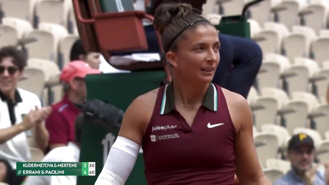 Winner! Errani/Paolini Pull Off A Clean Volley To Clinch The Point on Sony LIV