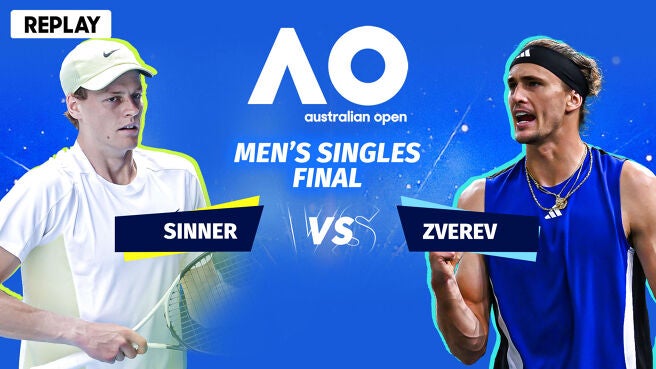 Replay - Sinner vs Zverev - Final - 26 Jan 2025 on Sony LIV