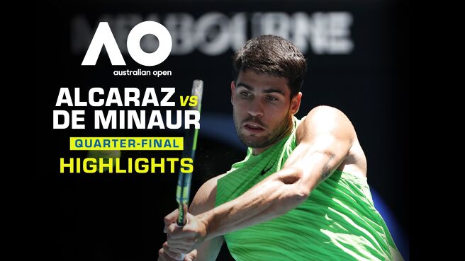 Alcaraz vs de Minaur  - QF - Highlights - 27 Jan 2026 on Sony LIV