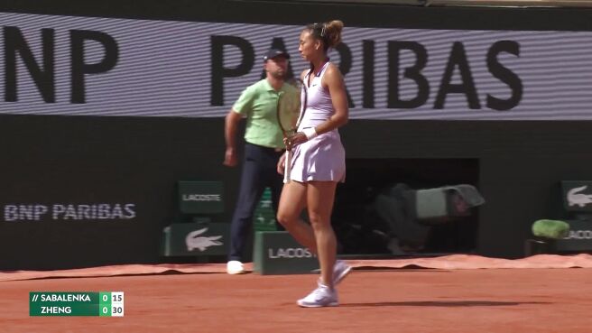 Ace! Sabalenka Fires An Ace To Secure The Point on Sony LIV