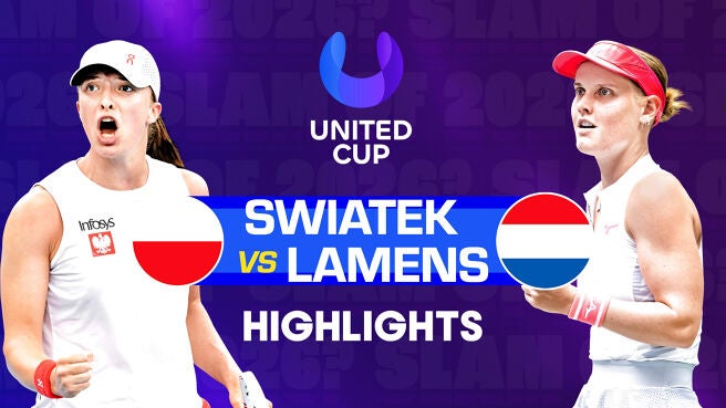 Iga Swiatek vs Suzan Lamens - Highlights - 7 Jan 2026  on Sony LIV
