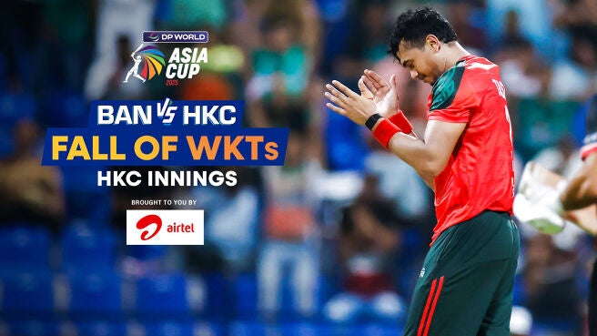 Fall of Wickets - Hong Kong, China - 11 Sep 2025 on Sony LIV