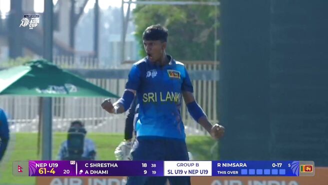 Wicket! Ashok Nicks One Behind To Hilmy, Nimsara Strikes on Sony LIV