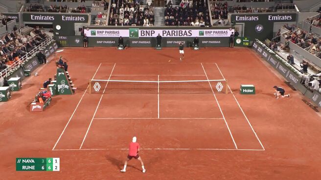 Top Rally! Rune Muscles Out Nava In A 24-Shot Rally on Sony LIV