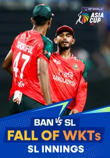 Fall of Wickets - Sri Lanka - 13 Sep 2025 on Sony LIV
