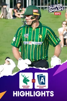 Central Stags vs Auckland Aces - Highlights - 16 Jan 2026 on Sony LIV