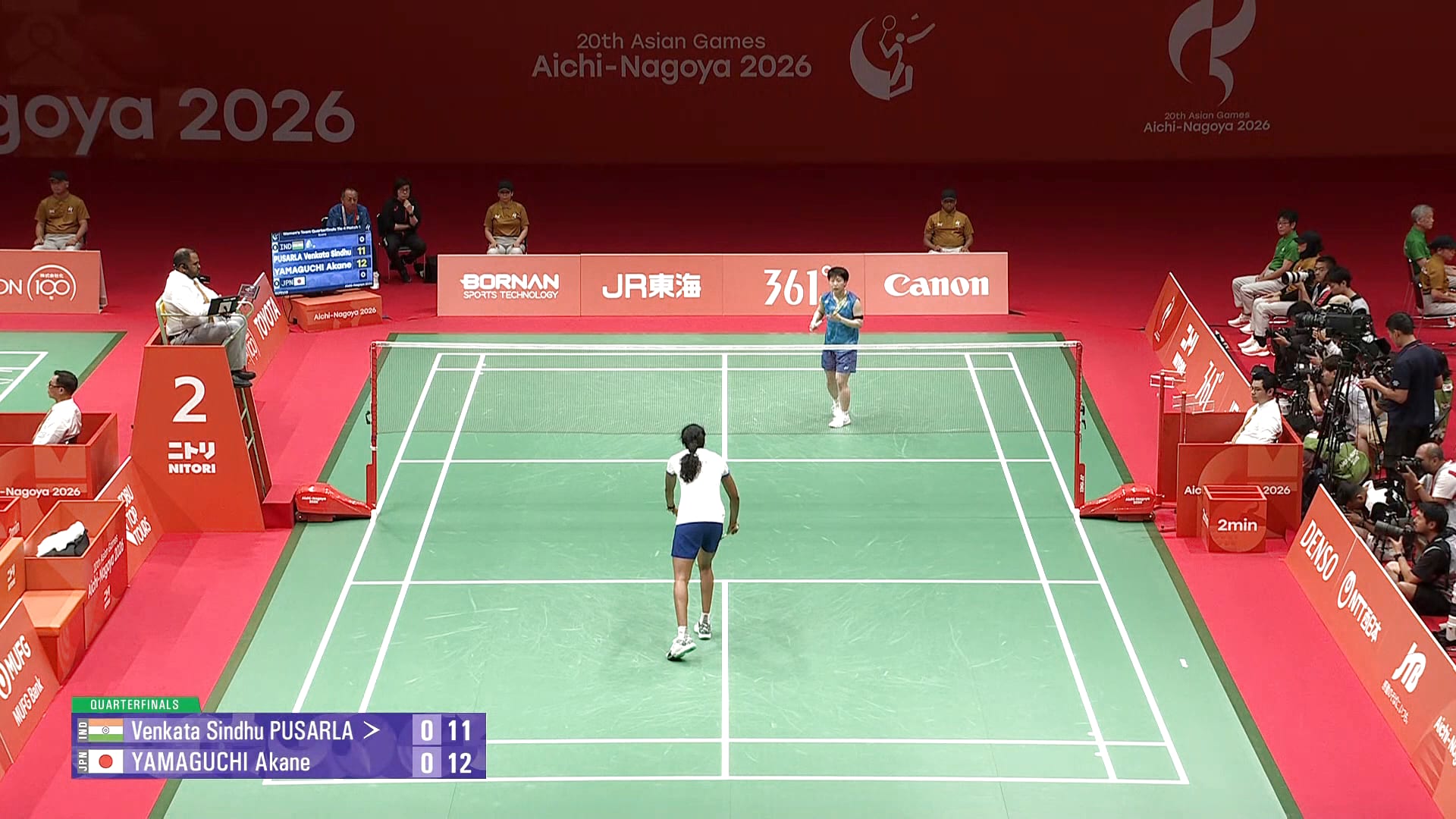 Rally Point! Score at 12-12 on Sony LIV