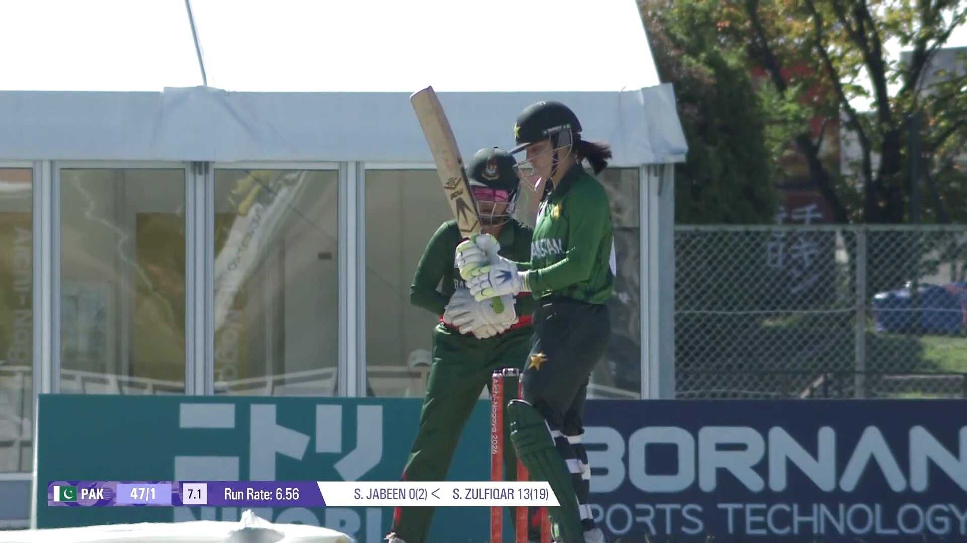 Four! Jabeena Kneels Down And Sweeps It! S. Jabeen's wristy four on Sony LIV