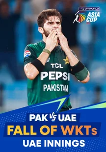 Fall of Wickets - UAE - 17 Sep 2025 on Sony LIV