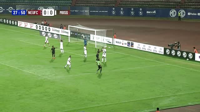 Save! Brave Goalkeeping As A Powerful Punch Clears The Danger From A Corner on Sony LIV
