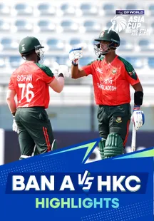 Bangladesh A vs Hong Kong, China - Highlights - 15 Nov 2025 on Sony LIV