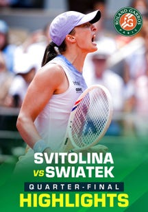 Svitolina vs Swiatek - Quarter-final - Highlights - 3 Jun 2025 on Sony LIV