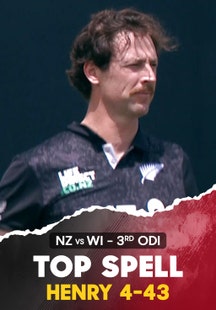 Matt Henry Wrecks Windies With 4-Fer on Sony LIV