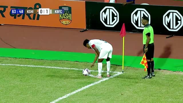 Corner Kick - By Vibin Mohanan! A Cleverly Executed Corner Kick Creates A Shooting Opportunity At The Near Post on Sony LIV