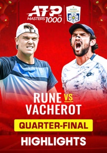 Rune vs Vacherot - Quarter-final - Highlights - 9 Oct 2025 on Sony LIV