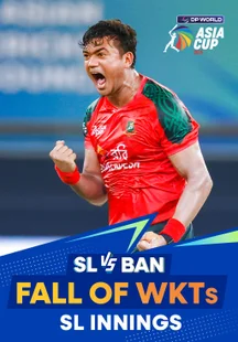 Fall of Wickets - Sri Lanka - 20 Sep 2025 on Sony LIV