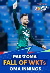Fall of Wickets - Oman - 12 Sep 2025 on Sony LIV