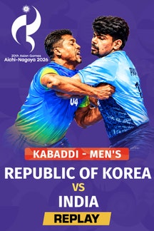 Republic Of Korea vs India - Men's Kabaddi - Replay - 22 Sep 2026 on Sony LIV