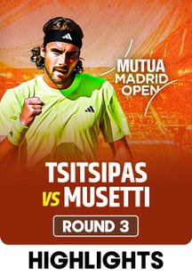 Tsitsipas vs Musetti - Round 3 - Highlights - 29 Apr 2025 on SonyLIV