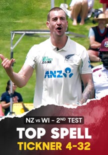 Tickner’s Four-Fer Rips WI Apart on Sony LIV