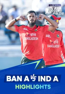 Bangladesh A vs India A - Semi-final - Highlights - 21 Nov 2025 on Sony LIV