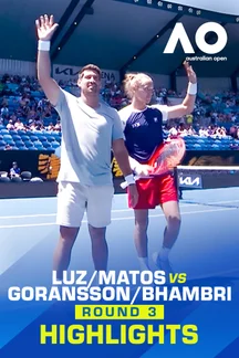 Luz/Matos vs Bhambri/Goransson - Round 3 - Highlights - 26 Jan 2026 on Sony LIV