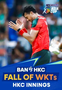 Fall of Wickets - Hong Kong, China - 11 Sep 2025 on Sony LIV