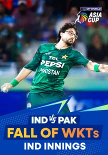 Fall of Wickets - India - 21 Sep 2025 on Sony LIV