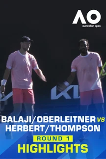 Balaji/Oberleitner vs Herbert/Thompson - Round 1 - Highlights - 22 Jan 2026 on Sony LIV
