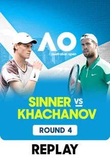 Replay - Sinner vs Khachanov - Round 4 - Men's Singles - 21 Jan 2024 on Sony LIV