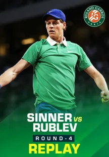 Full Match - Sinner vs Rublev - 2 Jun 2025 on Sony LIV
