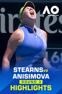 Anisimova vs Stearns - Round 3 - Highlights - 24 Jan 2026 on Sony LIV