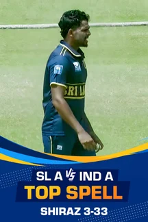 Shiraz Strikes Late to Bowl Out India A on Sony LIV