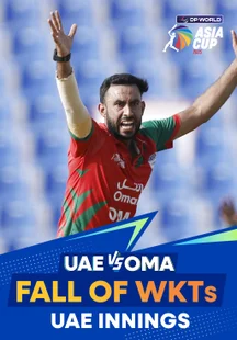 Fall of Wickets - UAE- 15 Sep 2025 on Sony LIV