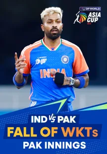 Fall of Wickets - Pakistan - 21 Sep 2025 on Sony LIV