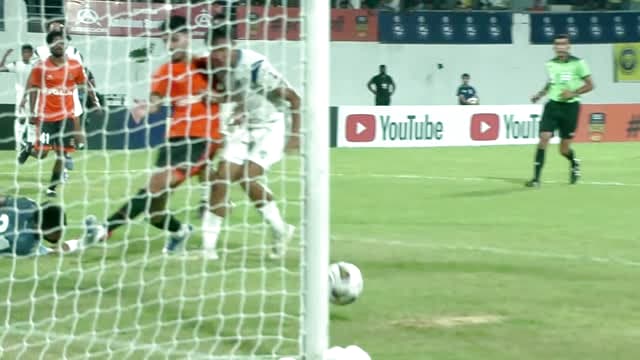 Save! Crucial diving save preserves the narrow lead late in the match on Sony LIV