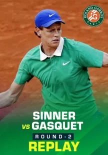 Full Match - Sinner vs Gasquet - 29 May 2025 on Sony LIV