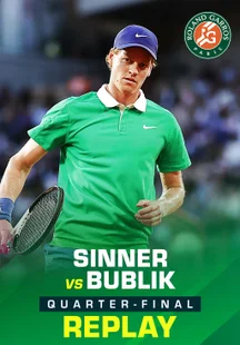 Full Match - Sinner vs Bublik - Quarter-final - 4 Jun 2025 on Sony LIV