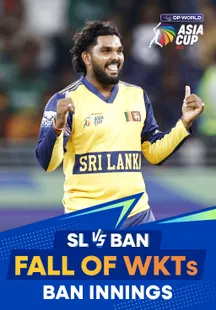 Fall of Wickets - Bangladesh - 20 Sep 2025 on Sony LIV